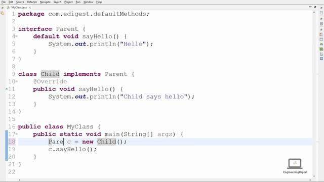 Default Methods In Interface JAVA 8 In Hindi смотреть онлайн
