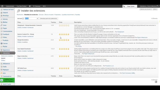 Wysija installation du plugin sur un blog WP смотреть онлайн