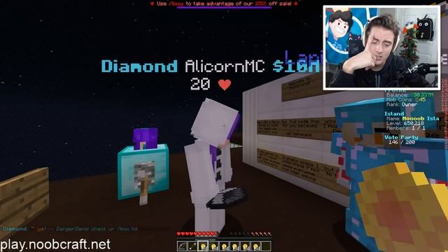 PLAY MINECRAFT WITH ME! (play.noobcraft.net) - Unannounced Stream смотреть онлайн
