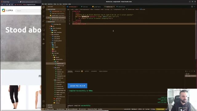 JavaScript shopping cart with VueJS, TailwindCSS and AnimateCSS in Magento | The Debug #16 смотреть онлайн