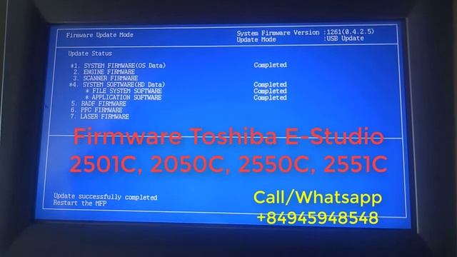 Firmware Toshiba E Studio 2050C, 2501C, 2550C, 2551C | Fix Toshiba Error Code F101, F109, F106, F52
