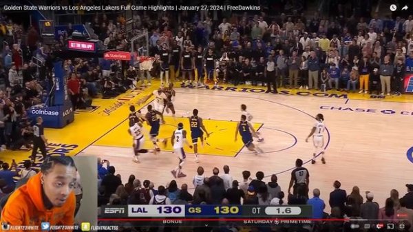 FlightReacts LAKERS at WARRIORS | FULL GAME HIGHLIGHTS | January 27, 2024!