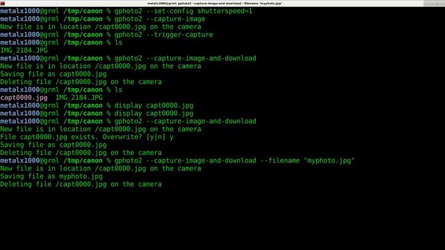 01 gphoto2 PTP Canon USB Linux Shell смотреть онлайн