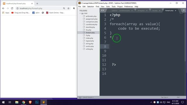 PHP FOREACH LOOP смотреть онлайн