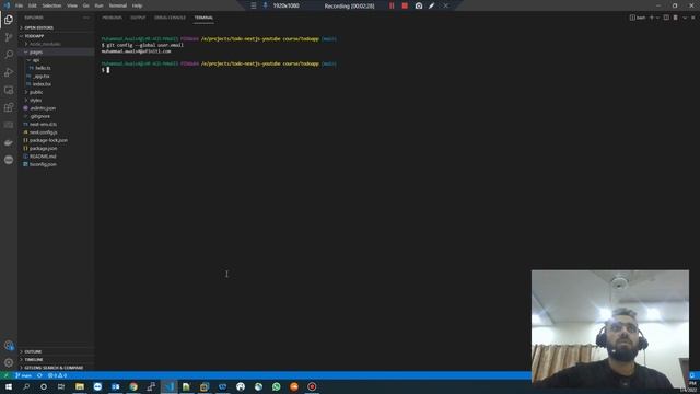 Todo-Nextjs Changing git user email and name (Course Video 5) смотреть онлайн