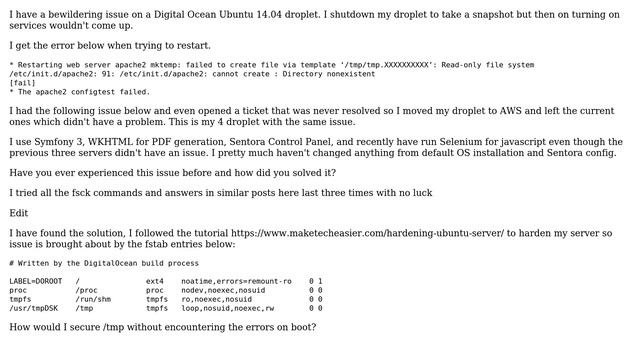 Ubuntu /tmp/tmp.XXXXXXXXXX : Read-only file system смотреть онлайн