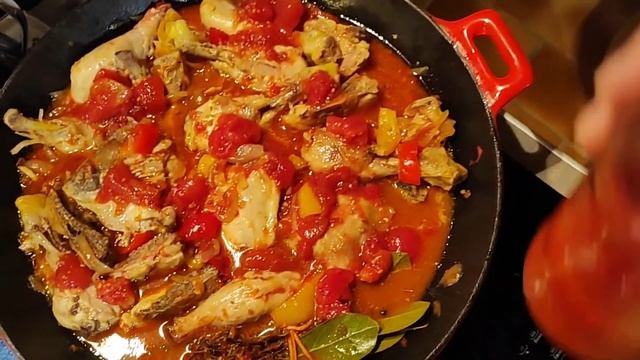 СЕМЕЙНЫЙ ПРАЗДНИК/Вкусное  БЛЮДО из обычных продуктов/КУРИЦА БАСКЕЗ/ДР мужа продолжается!