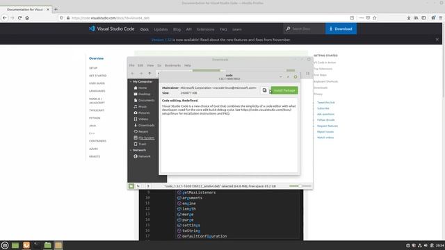 How to install VS Code on Linux Mint 20.1 смотреть онлайн