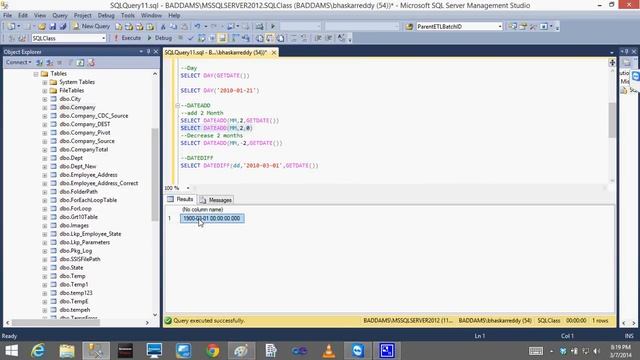 T SQL Lesson18 Date Functions, Last Month Start Date, Last Month End Date Bhaskar Reddy Baddam смотреть онлайн
