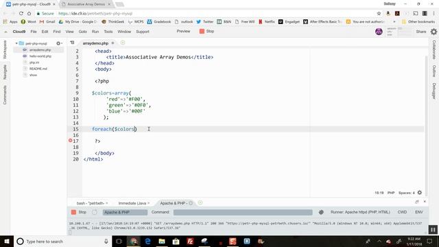 Creating and Iterative Over Associative Arrays смотреть онлайн