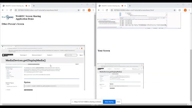 Your own Screen Sharing Web Application using Java & JavaScript (WebRTC) смотреть онлайн