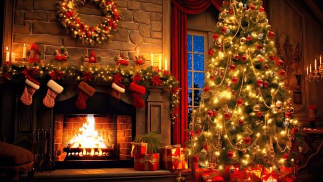 Classic Christmas Music with Fireplace??Frank Sinatra, Bing Crosby, Dean Martin??Christmas Crooners смотреть онлайн