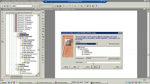 Oracle Designer - 06 Crear una lista de valores смотреть онлайн