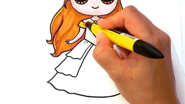 Disney Princess Belle Coloring Pages for Kids | Learn Colors смотреть онлайн