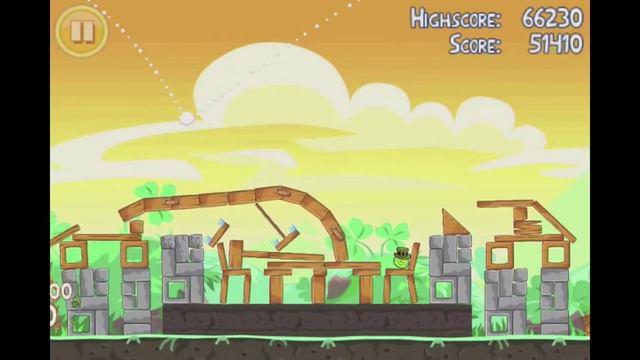 Angry Birds Seasons 3 star walkthrough Go Green, Get Lucky level 1-4 смотреть онлайн