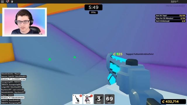 UNLOCKING The *NEW* FREE GUASS GUN! | Roblox BIG Paintball! смотреть онлайн