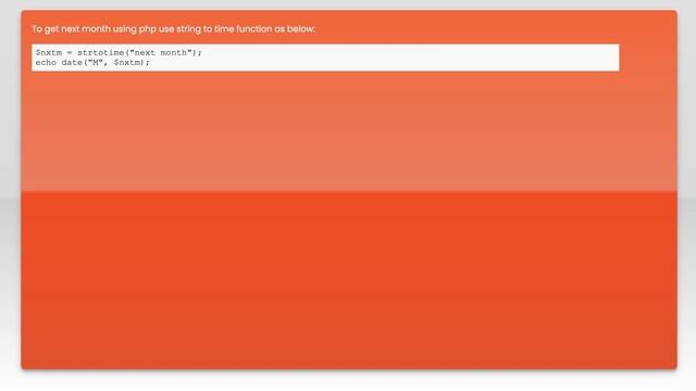 How to get the next month in PHP смотреть онлайн