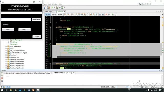 algoritma pemograman - konversi txt ke DOC dan txt ke DOCX .JAVA смотреть онлайн