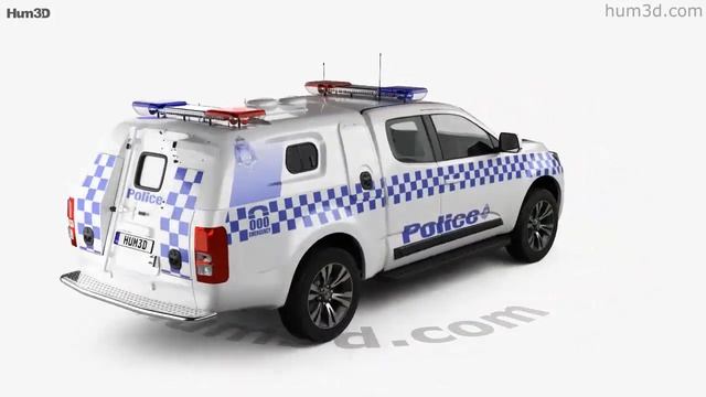 Holden Colorado Space Cab Divisional Van 2018 3D model by Hum3D.com смотреть онлайн
