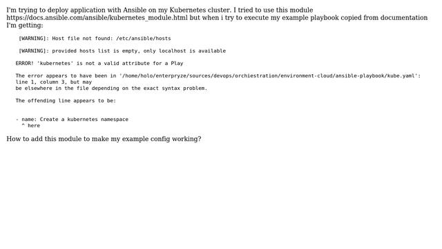 DevOps & SysAdmins: Kubernetes and ansible - missing module смотреть онлайн