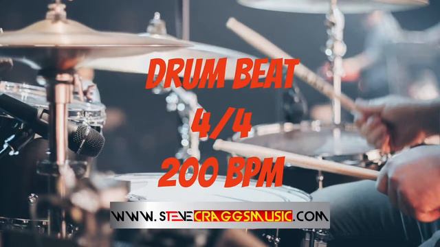 4/4 Simple Drum Beat @ 200 BPM | Metronome, Time Feel, Drum Loop смотреть онлайн