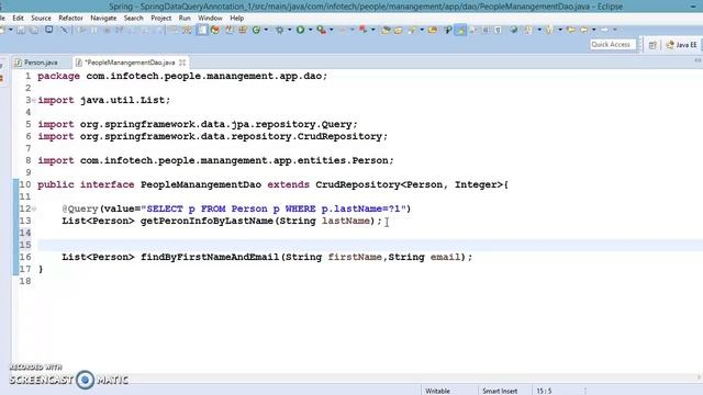 28.@Query annotation in Spring data JPA with JPQL смотреть онлайн