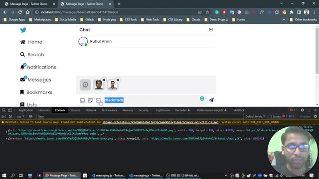 ?39. Handle Image and Send Message | Full Stack Twitter Clone with Node, Express, MongoDB, Socket.i смотреть онлайн