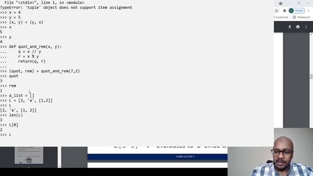 Python - 9. Tuples and Lists - Concepts of Programming Languages смотреть онлайн