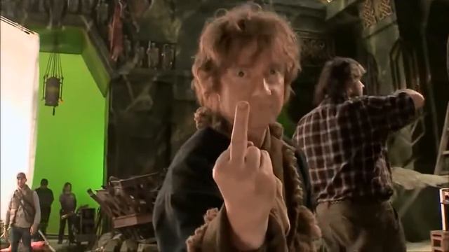 Отрывки со съёмок Хоббит   Вся правда о хоббитах или Бильбо с оператором веселят