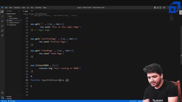 All about Middleware in Express/ Node JS | Express JS Tutorial for Beginners | Code with Scaler смотреть онлайн