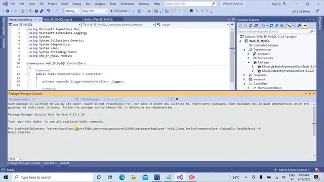Asp.Net Core 6: Connect To MySql Server Database With Entity Framework Using C# | My Sql MySQL смотреть онлайн