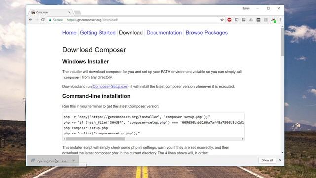 Installing Composer Dependency Manager смотреть онлайн