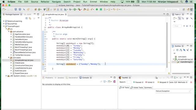 Learning Java - (Video 16) Tutorial Series - Array and ArrayList смотреть онлайн