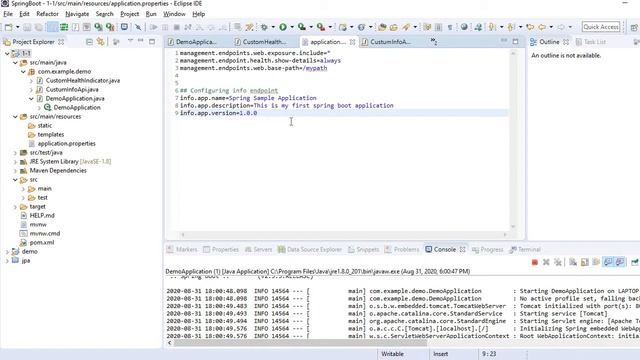 Customized Health Check Using Actuator смотреть онлайн