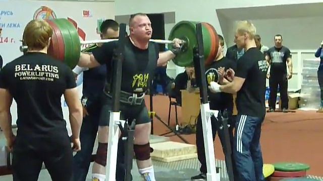 Олег Надь. Приседание. 325 кг в в/к свыше 120 кг. смотреть онлайн