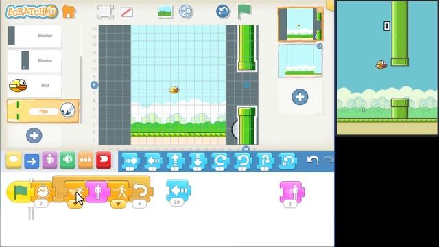 Griffpatch vs Scratch JR: Flappy Bird Challenge! смотреть онлайн