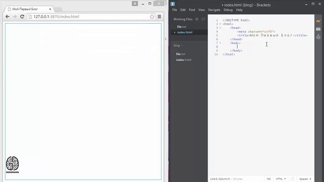 Второй урок по PHP - Создание собственного блога для чайников. Основы HTML смотреть онлайн