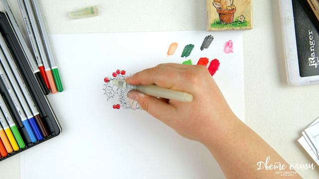 🎨Оцветяване с акварелни моливи - Таралежко смотреть онлайн