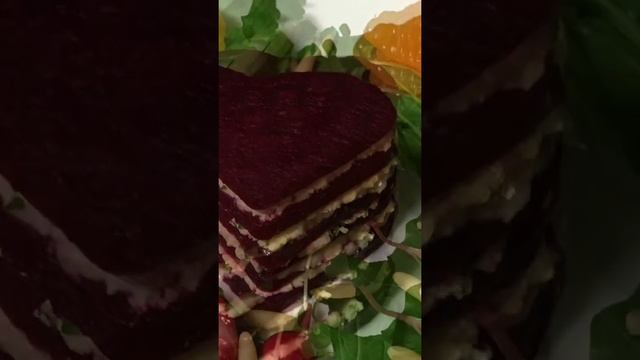 Новый салат из свёклы ❤️ How To Make Delicious Beetroot Salad. Valentine’s Day ❤️