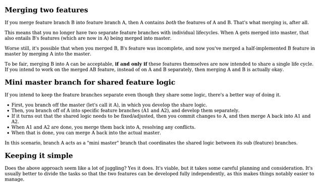 Software Engineering: Why shouldn't I merge two feature branches in git-flow? смотреть онлайн