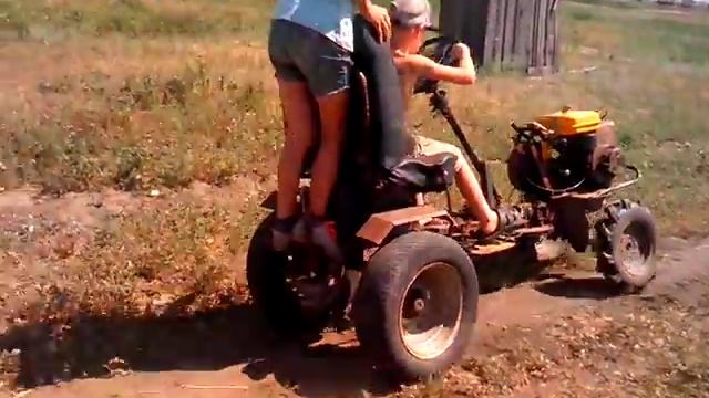 Прицеп с рулём на матоблок смотреть онлайн