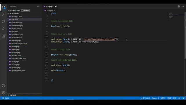 PHP - curl_init(), curl_setopt(), curl_exec(), curl_close() смотреть онлайн
