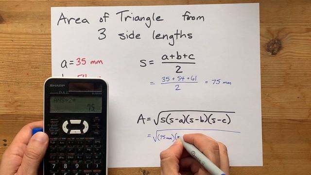 Area of a Triangle (Given 3 Sides) (Heron's Formula) смотреть онлайн