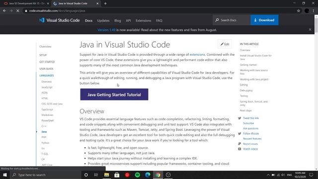 Configure and Install java in Visual studio code and start your first Java Program смотреть онлайн