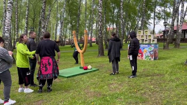 Аттракцион Angry Birds на летнем корпоративе