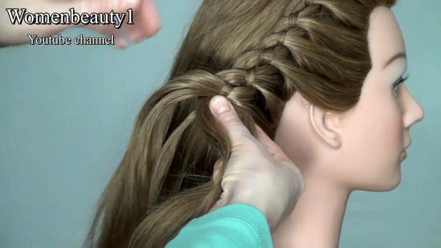 Прическа на каждый день с плетением. Braided hairstyle for every day смотреть онлайн