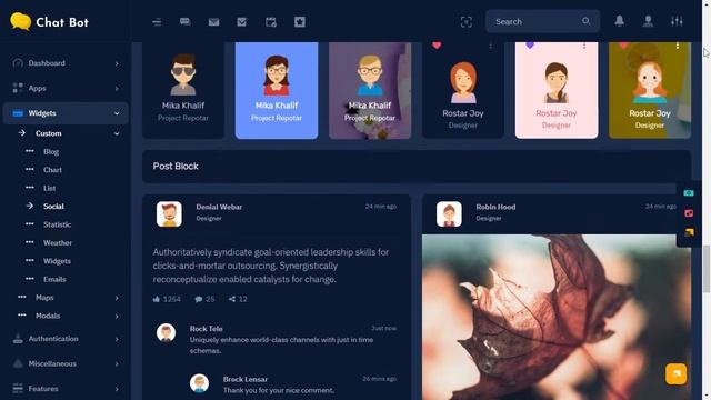 Chat Bot Admin Bootstrap Dashboard Template with Dark LTR Theme смотреть онлайн