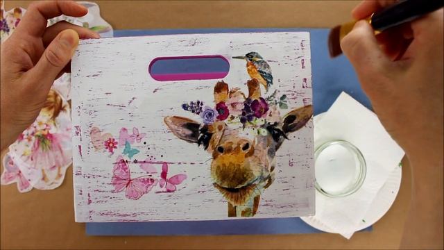 #decoupage Decoupage wooden box -decoupage basket - decoupage tutorial - decoupage for beginners смотреть онлайн