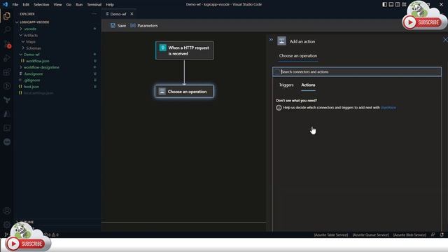 18 Create and Manage Logic apps from VSCode | Logic Apps with Visual studio code | logic apps смотреть онлайн