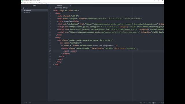 How to Make Toggle Navigation Bar in Bootstrap 4 смотреть онлайн